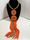 Extra long Orange tassel