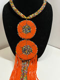 Extra long Orange tassel