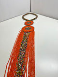 Extra long Orange tassel